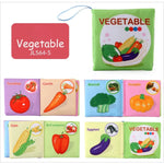 0-24 Monthes Soft Baby Cloth Books Fruits Vegetable Animals Cognitive Puzzle Infant Kids Early Learning Educational Fabric Toys