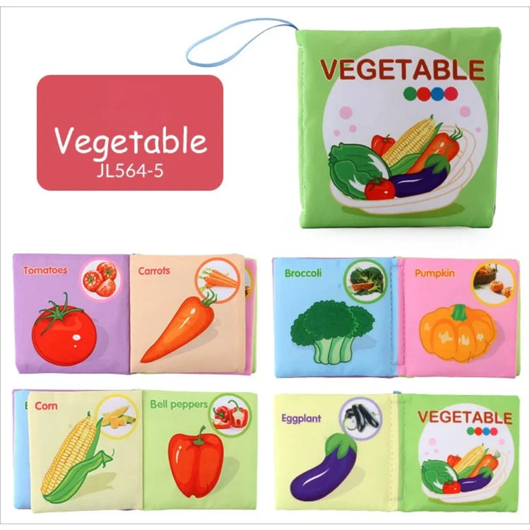 0-24 Monthes Soft Baby Cloth Books Fruits Vegetable Animals Cognitive Puzzle Infant Kids Early Learning Educational Fabric Toys
