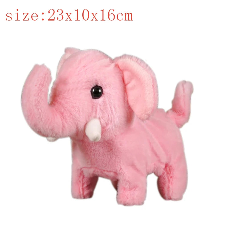 Simulation Electric Sheep Plush Toy Simulation Elephant Soft Stuffed Doll Goat Shake Head Automatic Moving Pet Gift for Kids