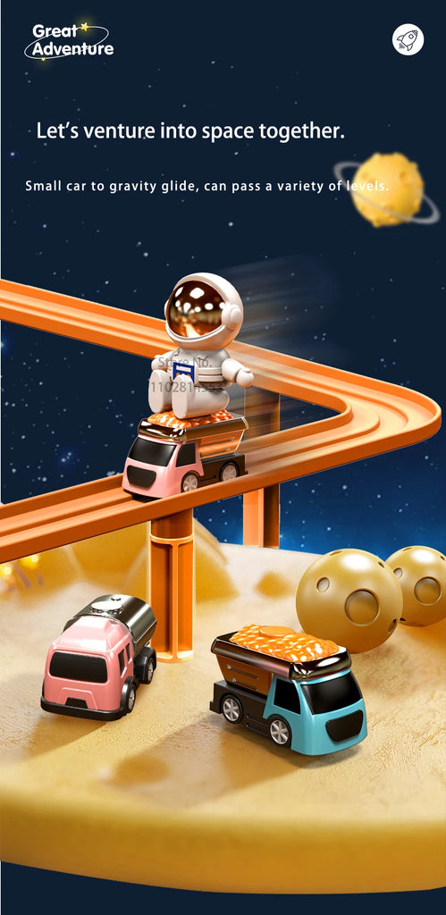 Racing Rail Car Model Space Aerospace Animals Educational Toys Children Train Track Adventure Brain Mechanical Interactive Game