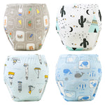 4PCS Baby Waterproof Diapers Pee Shorts Underwears Reusable Soft Ecological Cotton Toddler Potty Training Pants For Boys Girls