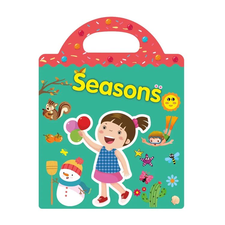 Kids Reusable Sticker Book Multiple Scenarios Cartoon DIY Puzzle Educational Cognition Learning Toys for Child Age 2-4 Gift 2025