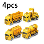 1 Pc Educational Cars Children Kid Pull Back Toy Warrior Engineering Vehicle Model Four Mini Cars