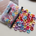 100 Pieces/pack Children's Hair Rings Baby Free Rubber Bands High Elasticity Basic Tie Girl Headband Accessories Super Soft