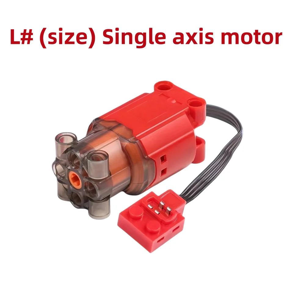 Electric Motor Set the Car Remote Control Battery Box Switch with Led Light Power Function MOC Building Blocks Cars Motor Toys