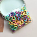 100 Pieces/pack Children's Hair Rings Baby Free Rubber Bands High Elasticity Basic Tie Girl Headband Accessories Super Soft