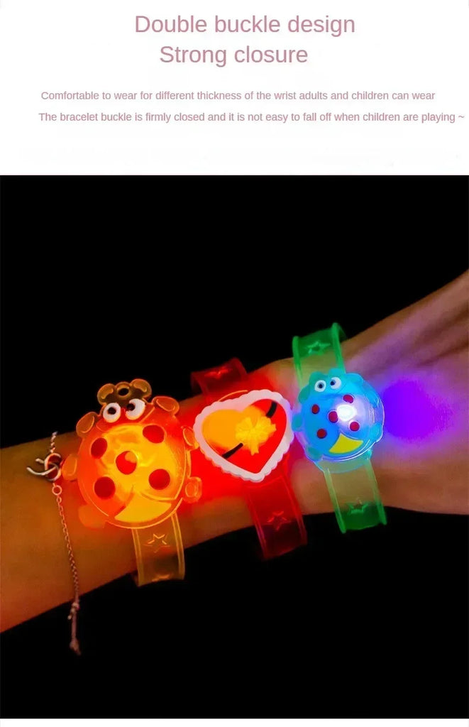 Halloween Decoration Cartoon Sparkling Bracelet Sparkling Small Toys Children's Halloween Party Shining Props in The Dark