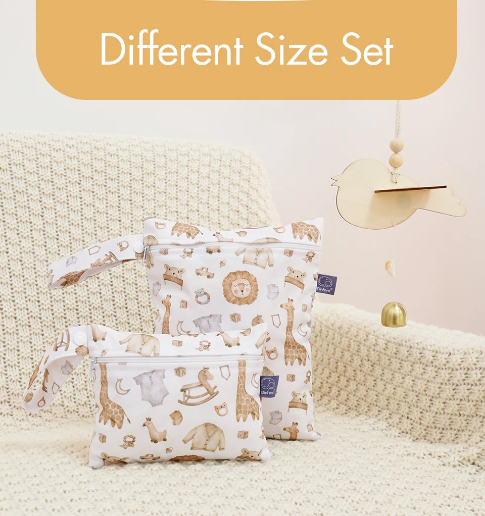 Elinfant 3PCS Travel Wash Cosmetic Bag Waterproof Diaper Bag Portable Storage Bag