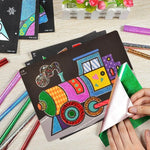 DIY Cartoon Magic Transfer Painting Crafts for Kids Art and Crafts Toys Children Creative Educational Learning Drawing Toy