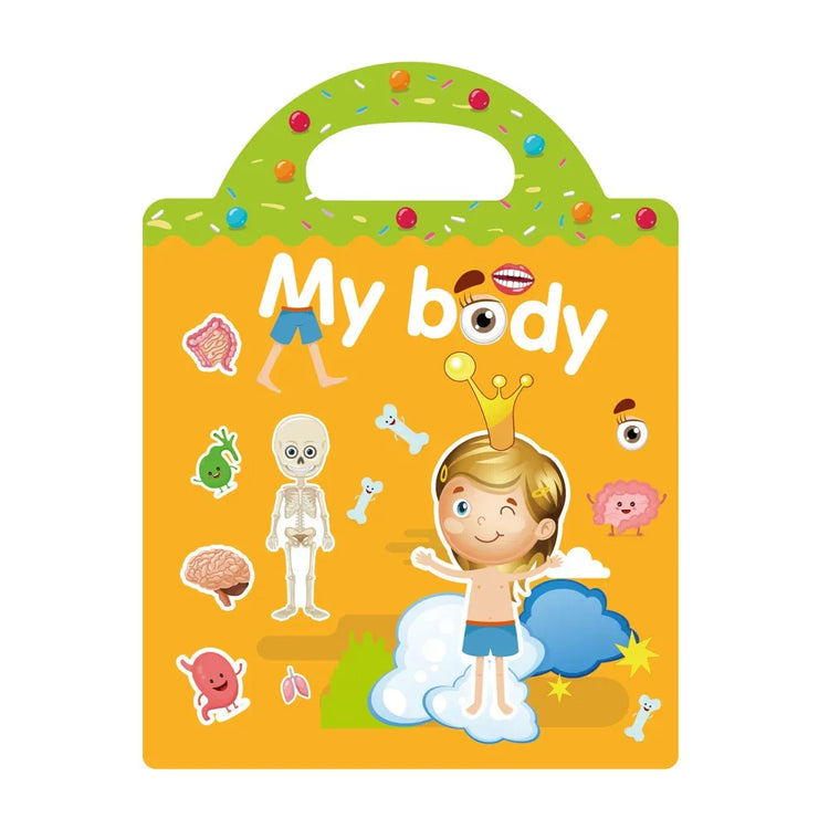 Kids Reusable Sticker Book Multiple Scenarios Cartoon DIY Puzzle Educational Cognition Learning Toys for Child Age 2-4 Gift 2025