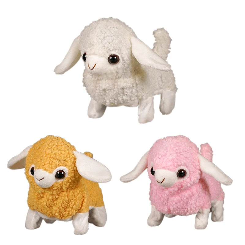 Simulation Electric Sheep Plush Toy Simulation Elephant Soft Stuffed Doll Goat Shake Head Automatic Moving Pet Gift for Kids