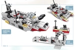ToylinX 1068PCS Carrier Building Blocks Set, Military Battleship Model Toy Kit with Armored Tank Fighter Halloween Christmas