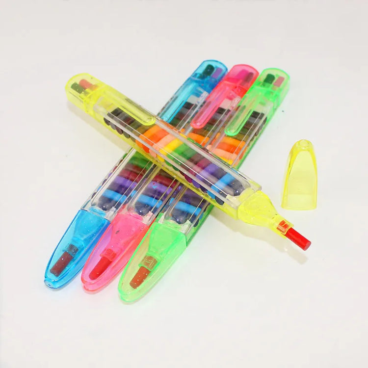 4 Pcs Creative 20 Colors Crayon Student Drawing Color Pencil Multicolor Art Kawaii Writing Pen for Kids Gift School Stationery