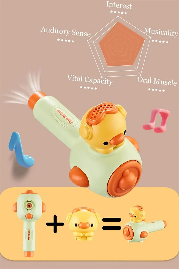 Montessori Toys for Kids Blowing Pipe Floating Ball Balloon Whistle Toys 2-4 Year Children Oral Muscle Training Educational Toys