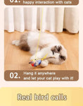 Bird-Shaped Cat Toy Interactive Toys Dog Rechargeable Chirping Flapping Bird Catnip Touch Activated Squeak Plush Toy Pet
