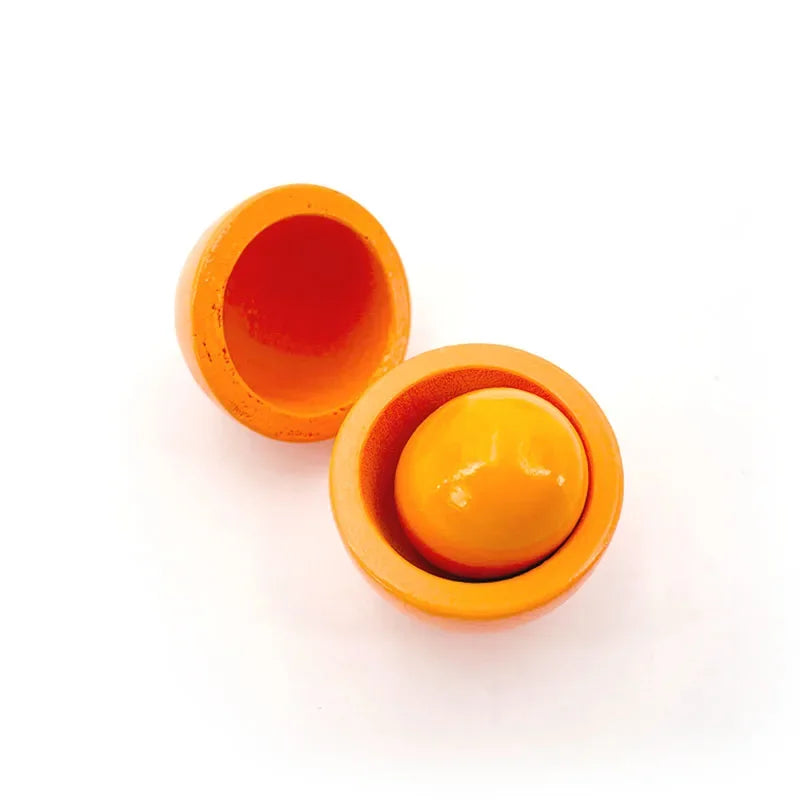 6pcs Simulation Wooden Eggs Toys Set Kids Pretend Play Wood Food Eggs Yolk Kitchen Food Children Kid Education Montessori Toys