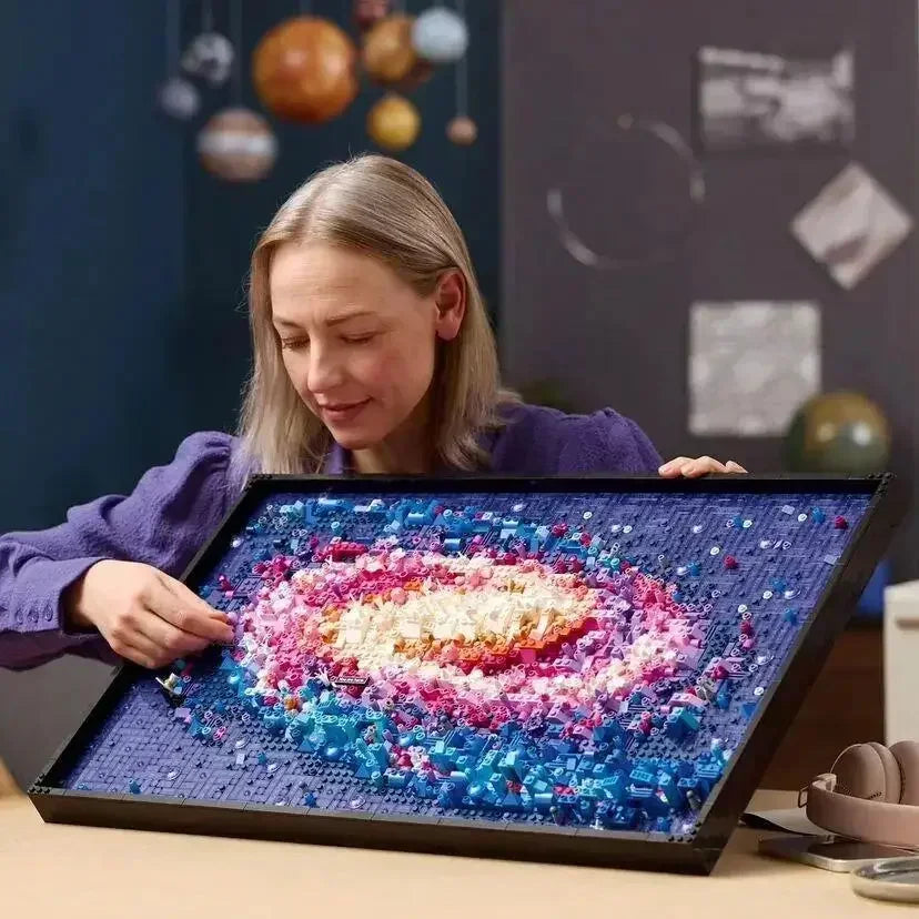 3091pcs Moc 31212 The Milky Way Galaxy 3D Art Mural Building Blocks Sets Diy Creative Decorate Bricks Toys Kids Educational Gift
