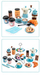 Pretend Play Simulation Coffee Set Tableware Play House/Outdoor Kitchen DIY Afternoon Tea Game Toy For Children Kids Gift