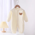 Bear Newborn Jumpsuit Cotton Autumn Spring Baby Romper Toddler Girls Boys Clothes Infant One-Piece Kids Onesie Home Leisure Wear