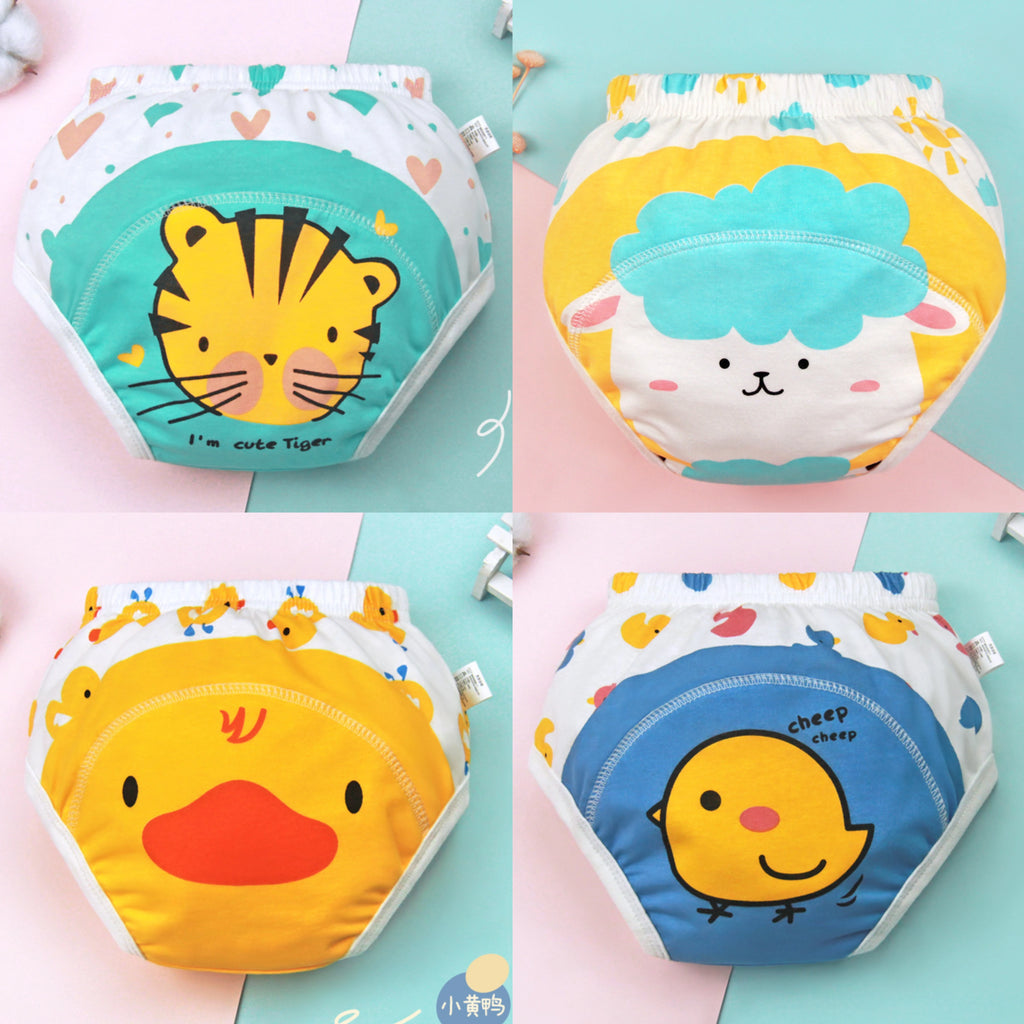 4PCS Baby Waterproof Diapers Pee Shorts Underwears Reusable Soft Ecological Cotton Toddler Potty Training Pants For Boys Girls