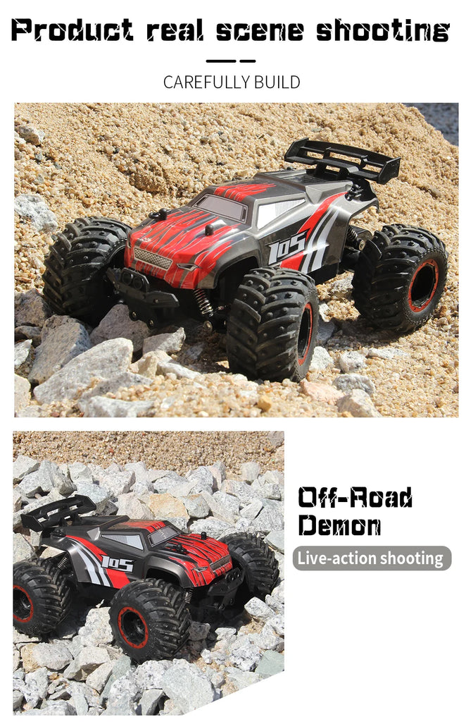 JJRC Q105 1:18 Remote Control Car 25KM/h With Led Lights 2.4G Inductor RC Off-Road Cars High Speed Brushless Motor Children Toys