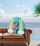 Non-Inflatable Floats Toys Newest Baby Float with Sun Canopy Safety Swim Tranier Solid Toddler Pool float for Age 3-24 Months