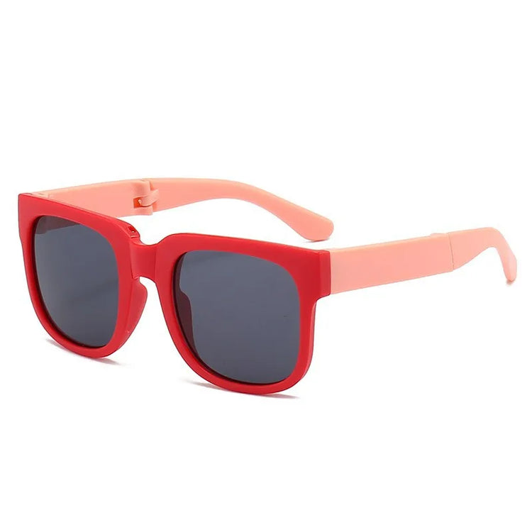 Children's glasses, foldable sunglasses, little girls' UV protection cartoon sunglasses, boys' and girls' babies' fashionable