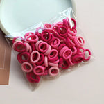 100 Pieces/pack Children's Hair Rings Baby Free Rubber Bands High Elasticity Basic Tie Girl Headband Accessories Super Soft