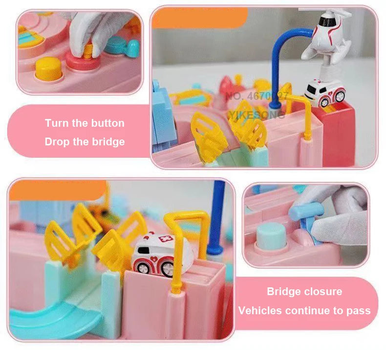 Racing Rail Car Model Space Aerospace Animals Educational Toys Children Train Track Adventure Brain Mechanical Interactive Game