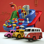 Car Train Track Sets Racing Rail Model Educational Toys Children Adventure Game Mechanical Interactive Animals Space Rocket Toy