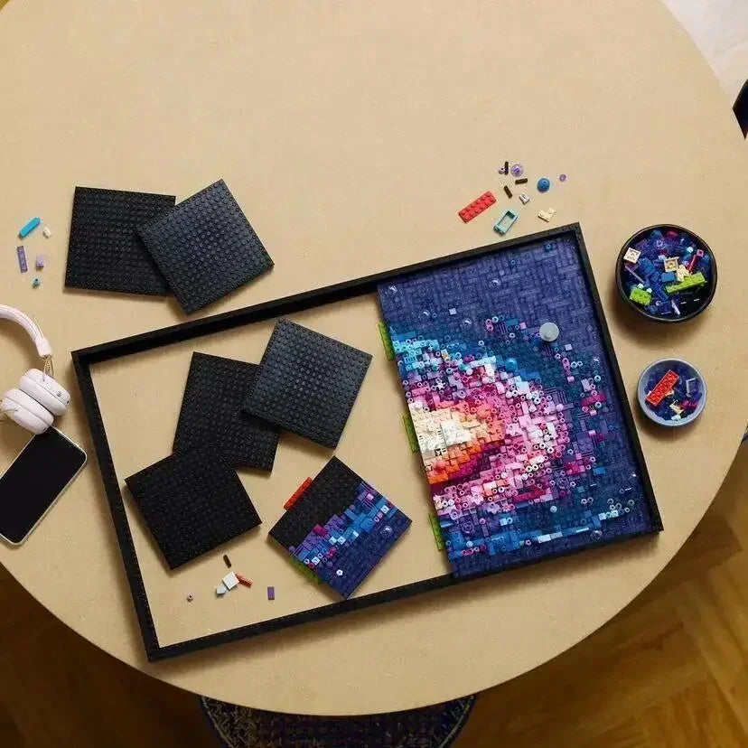 3091pcs Moc 31212 The Milky Way Galaxy 3D Art Mural Building Blocks Sets Diy Creative Decorate Bricks Toys Kids Educational Gift