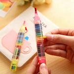 4 Pcs Creative 20 Colors Crayon Student Drawing Color Pencil Multicolor Art Kawaii Writing Pen for Kids Gift School Stationery