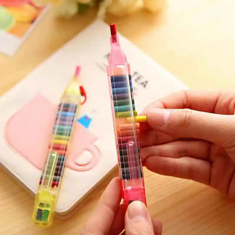 4 Pcs Creative 20 Colors Crayon Student Drawing Color Pencil Multicolor Art Kawaii Writing Pen for Kids Gift School Stationery