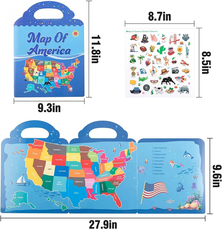 Kids Reusable Sticker Book Multiple Scenarios Cartoon DIY Puzzle Educational Cognition Learning Toys for Child Age 2-4 Gift 2025