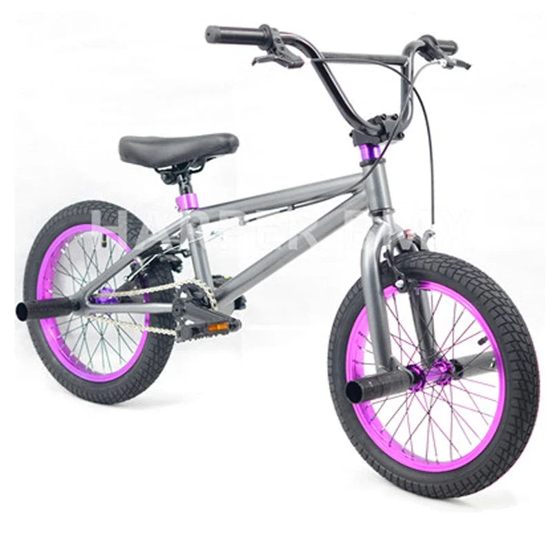 For BMX Bike for Boys and Girls, Children's Fancy Show Street Bike, Stunt Bike, 6-8 Years Old Pedal Bike, 16/18 Inch