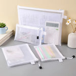 Mesh Zipper File Bag Toy storage bag building block puzzle sub-package bag children  zipper transparent finishing storage box