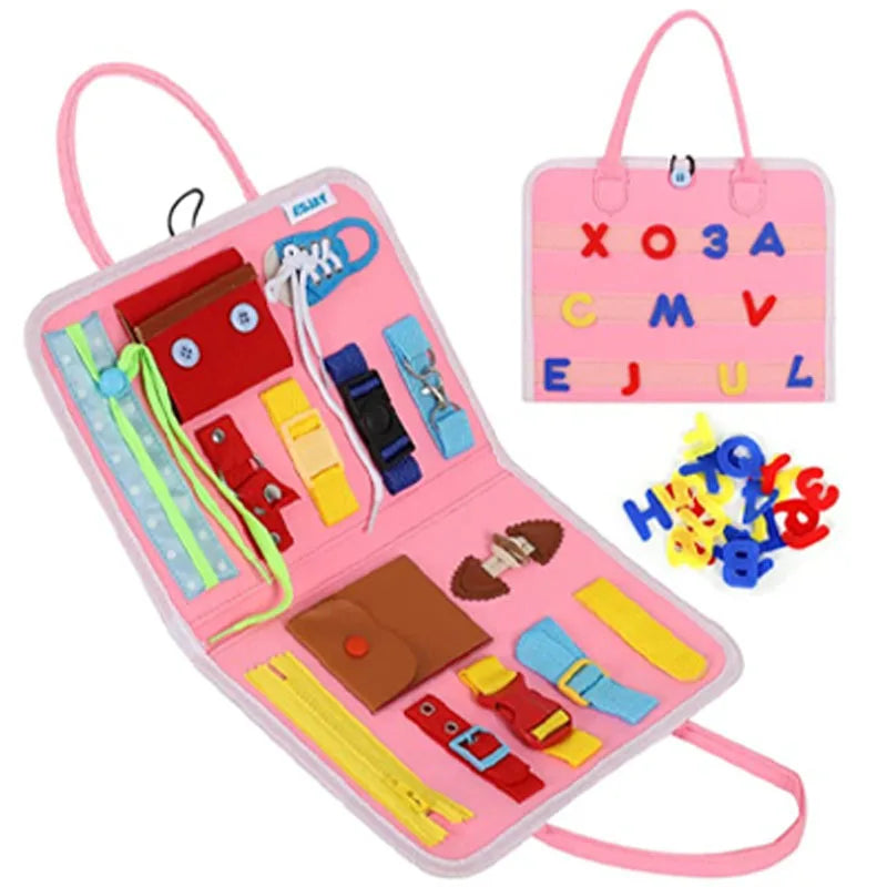 WonderPlay™ Travel Busy Board – Montessori Sensory Toy for Toddlers