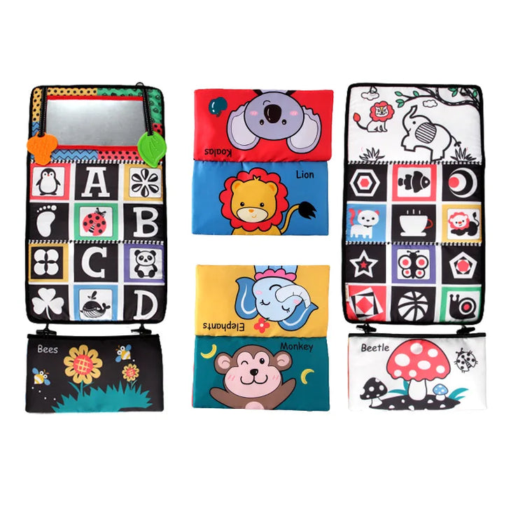 Baby Floor Mirror Sensory Toys Tummy Time for Babies Montessori Development Crawl High Contrast Activity Sensory Toy 0-24 Months