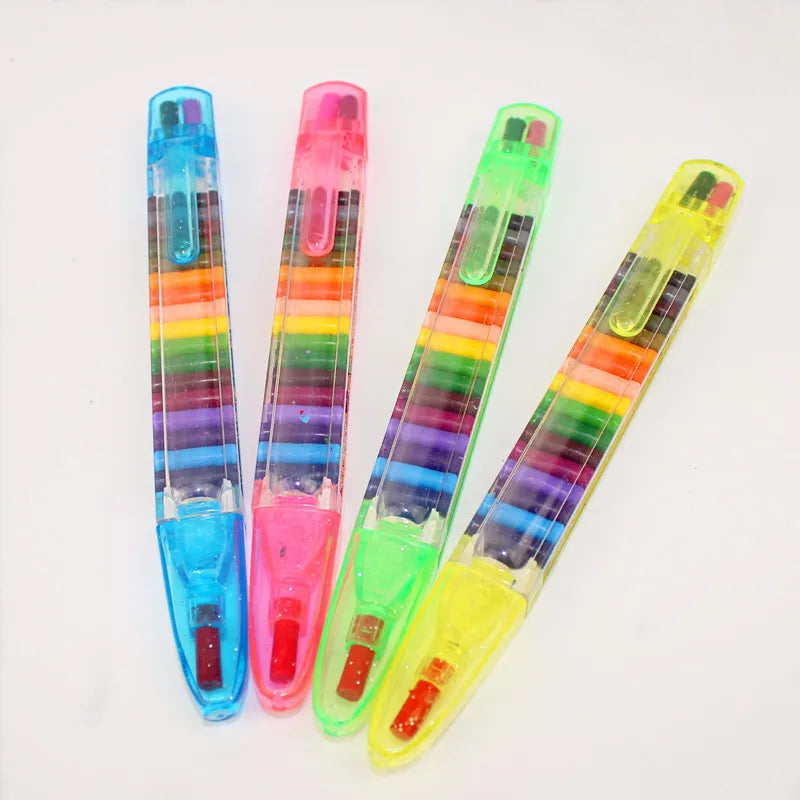 4 Pcs Creative 20 Colors Crayon Student Drawing Color Pencil Multicolor Art Kawaii Writing Pen for Kids Gift School Stationery