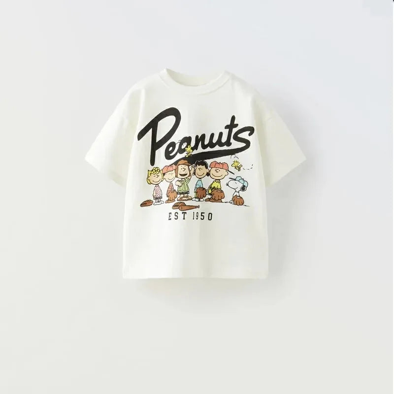 Fashion Brand Design Children T-shirt Summer Clothing Cartoon Short-sleeved Top Kids Boys Clothes Crewneck Pullover T Shirts