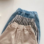 MILANCEL Solid Kids Pants for Boys and Girls  Four Seasons Elastic Waist Casual Toddler Baby Trousers Clothes for 1-6 Years