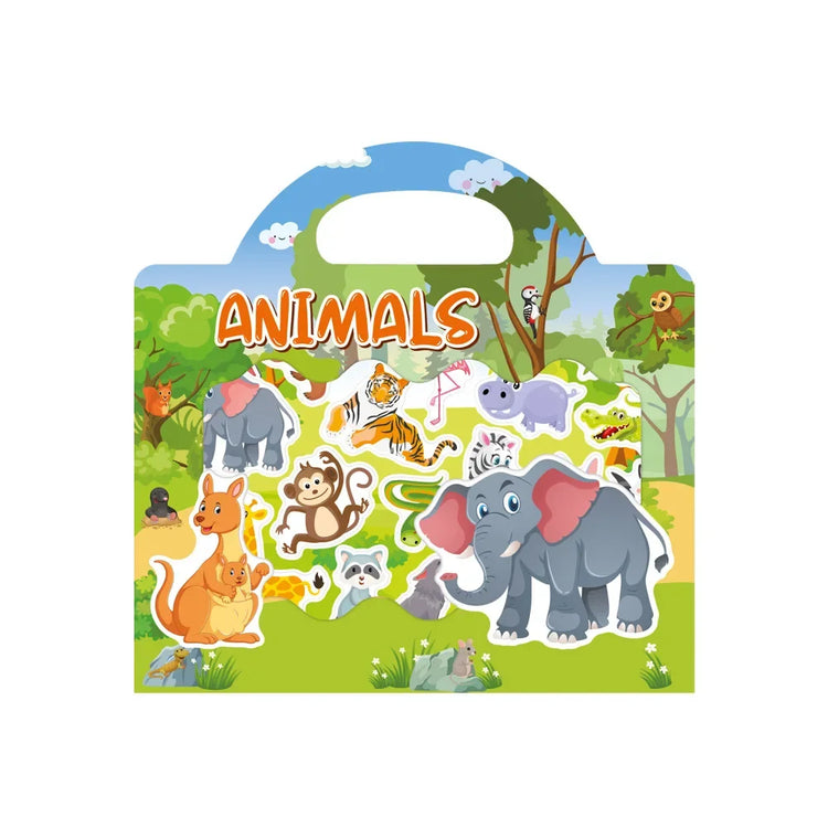 Kids Reusable Sticker Book Multiple Scenarios Cartoon DIY Puzzle Educational Cognition Learning Toys for Child Age 2-4 Gift 2025