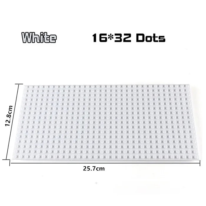 16*32 Dots Classic Base Plates Blocks DIY Small Size City Road Bricks Baseplates Construction Building Toys For Kids Toy Gifts