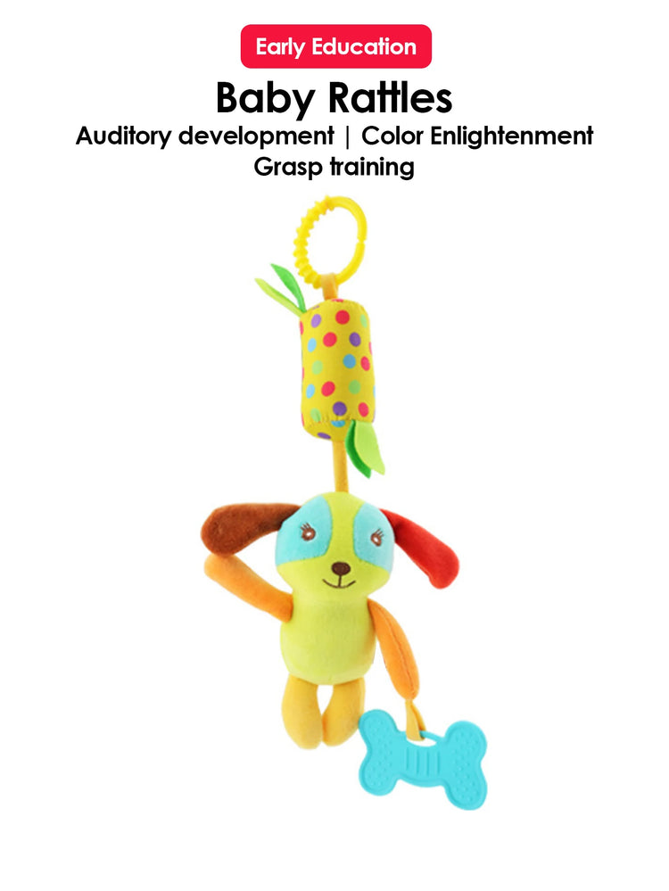 1pcs Baby Rattles Mobiles Cartoon Animal Bell Toy Newborn Baby Rattle Hanging Plush Lovely 0-24 Months Teether Toys Gift
