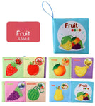 0-24 Monthes Soft Baby Cloth Books Fruits Vegetable Animals Cognitive Puzzle Infant Kids Early Learning Educational Fabric Toys