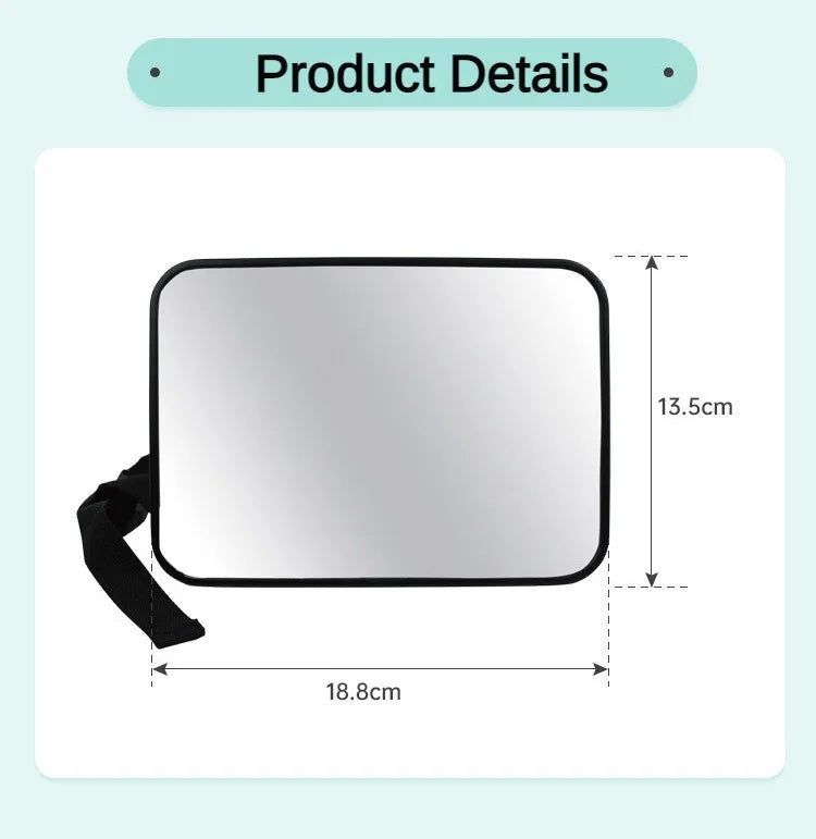 EAFC Adjustable Wide Car Rear Seat Mirror Baby/Child Seat Car Safety Mirror Monitor Square Safety Car Baby Mirror Car Interior