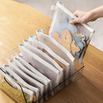 3pcs Toy storage bag 1pc building block puzzle sub-package bag children small particle zipper transparent finishing storage box