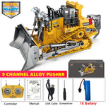 4WD Remote Control Excavator 4x4 Alloy Dump Truck Bulldozer Radio Model RC Car Construction Vehicle Toy Children Kids Gifts