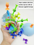 38pcs Bees Suction Cup Toys With Dinosaur Eggshell Storage, Bath Window Travel Toys,Parent-child Interactive Game,Gift for Kids