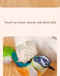 Bird-Shaped Cat Toy Interactive Toys Dog Rechargeable Chirping Flapping Bird Catnip Touch Activated Squeak Plush Toy Pet